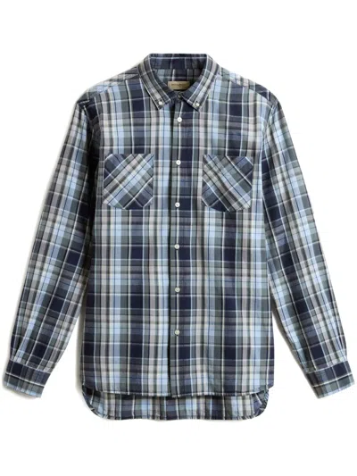 Woolrich Madras Shirt In Blue