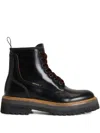 Woolrich Main Lace-up Combat Boots In Black