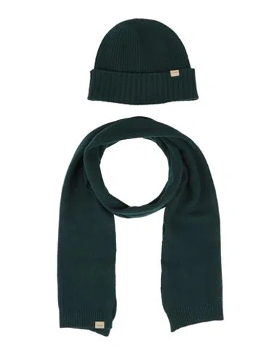 Woolrich Man Accessories Set Deep Teal Size Onesize Wool, Polyamide In Green