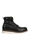 Woolrich Man Ankle Boots Black Size 9 Calfskin, Goat Skin In Black