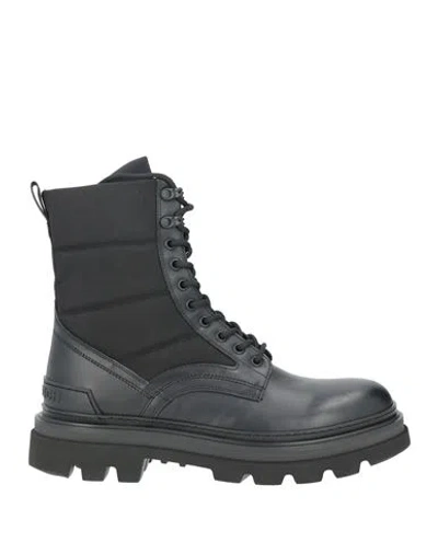 Woolrich Man Ankle Boots Black Size 9 Textile Fibers, Leather