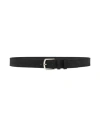 Woolrich Man Belt Black Size Xl Leather In Black