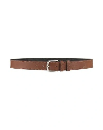 Woolrich Man Belt Tan Size Xl Leather In Brown