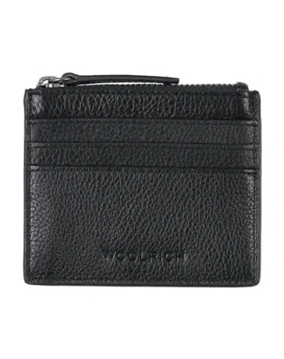 Woolrich Man Cardholder Black Size - Leather