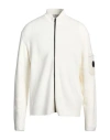 Woolrich Man Cardigan White Size Xxl Cotton, Polyamide In White