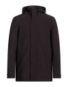 Woolrich Man Coat Black Size M Polyester, Elastane In Black