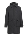 Woolrich Buttoned Cargo Parka In Grey