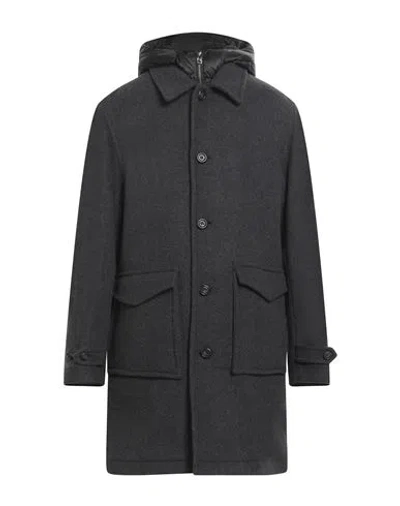 WOOLRICH WOOLRICH MAN COAT STEEL GREY SIZE XXL WOOL, POLYAMIDE, POLYESTER