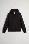 Woolrich Logo-print Zip-up Hoodie In Black