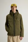 Woolrich Nylon Poly Hooded Jacket In Green