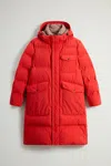 Woolrich Garment-dyed Quilted Parka In Orange