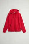 Woolrich Fleece Zip-up Hoodie In Red