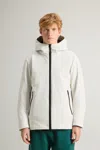Woolrich Hooded Jacket With Long Sleeves And Pockets In White