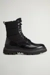 Woolrich Black Padded Ankle Boot In White