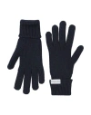 Woolrich Man Gloves Navy Size L Virgin Wool In Blue