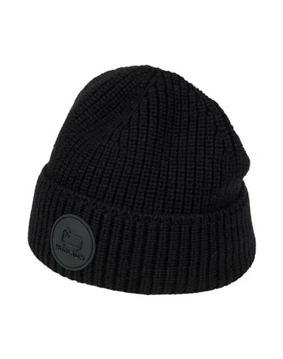 Woolrich Man Hat Black Size Xl Virgin Wool