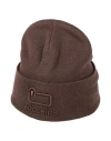 Woolrich Man Hat Dark Brown Size Xl Cotton, Wool