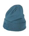 Woolrich Man Hat Deep Teal Size Xl Cotton, Wool In Green