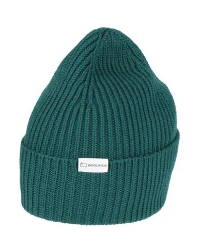 Woolrich Man Hat Green Size Xl Virgin Wool