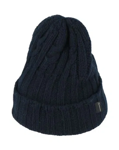 Woolrich Man Hat Midnight Blue Size Xl Virgin Wool In Blue