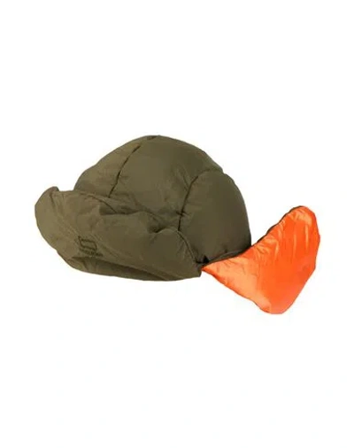 Woolrich Man Hat Military Green Size L Polyamide In Gray