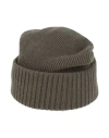 Woolrich Man Hat Military Green Size Xl Wool, Cashmere In Gray