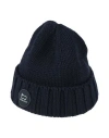 Woolrich Man Hat Navy Size Xl Virgin Wool In Blue