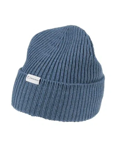 Woolrich Man Hat Pastel Blue Size Xl Virgin Wool