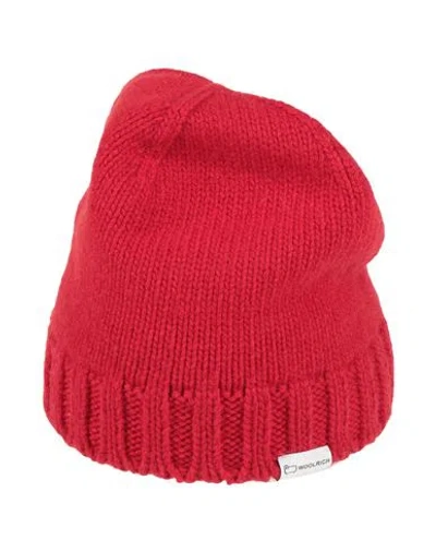 Woolrich Man Hat Red Size Xl Virgin Wool