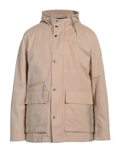 Woolrich Man Jacket Beige Size M Cotton In Beige