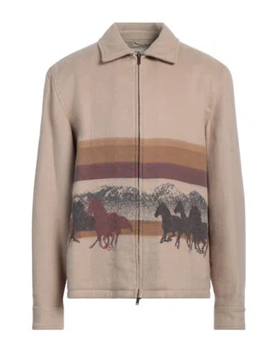 Woolrich Man Jacket Beige Size Xl Cotton