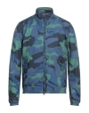 Woolrich Man Jacket Blue Size L Polyester In Blue