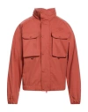 Woolrich Man Jacket Brick Size Xxl Cotton, Polyamide, Polyester In Red