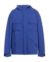 Woolrich Man Jacket Bright Blue Size L Polyester In Blue