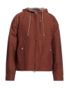 Woolrich Man Jacket Brown Size L Cotton, Polyamide