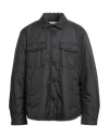 Woolrich Man Jacket Charcoal Size S Polyester In Black