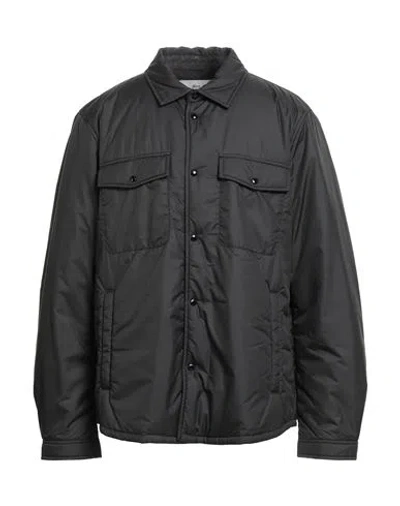 Woolrich Man Jacket Charcoal Size S Polyester In Black