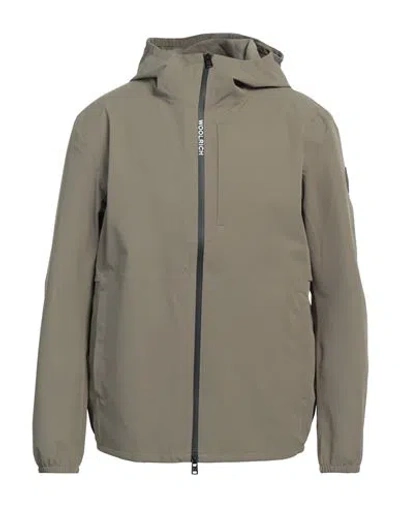 Woolrich Man Jacket Military Green Size L Polyester In Green