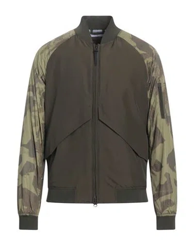 Woolrich Man Jacket Military Green Size M Polyester, Cotton, Polyamide