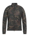 Woolrich Man Jacket Military Green Size L Cotton, Polyamide In Green