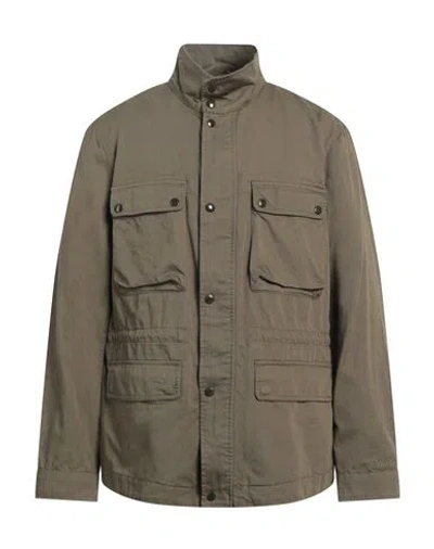 Woolrich Man Jacket Military Green Size Xl Cotton, Linen