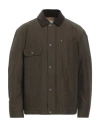 Woolrich Man Jacket Military Green Size Xl Cotton, Polyamide