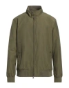 Woolrich Man Jacket Military Green Size Xxl Cotton, Polyamide