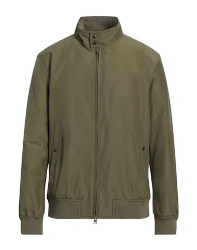 Woolrich Man Jacket Military Green Size Xxl Cotton, Polyamide