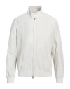 Woolrich Man Jacket Off White Size L Cotton, Polyamide In Off White