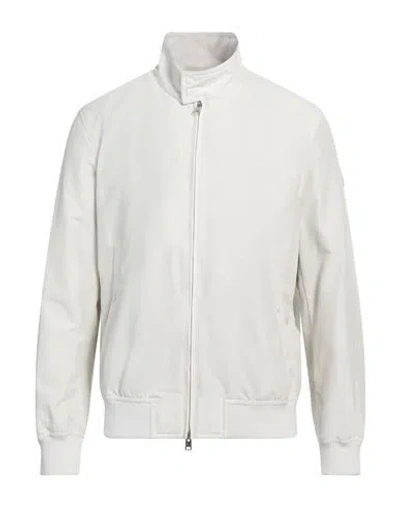 Woolrich Man Jacket Off White Size L Cotton, Polyamide