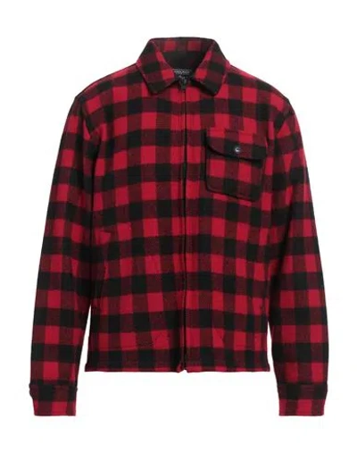 Woolrich Man Jacket Red Size Xl Wool, Polyamide