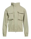 Woolrich Man Jacket Sage Green Size L Cotton, Polyamide, Polyester