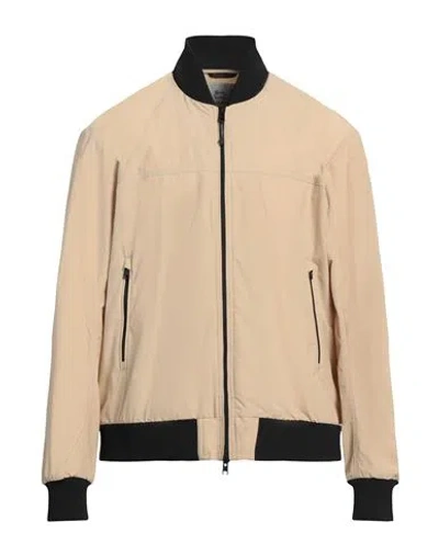 Woolrich Man Jacket Sand Size L Polyester In Beige