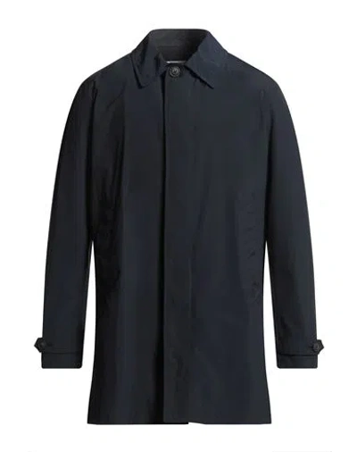 Woolrich Man Overcoat & Trench Coat Navy Size M Polyester In Blue